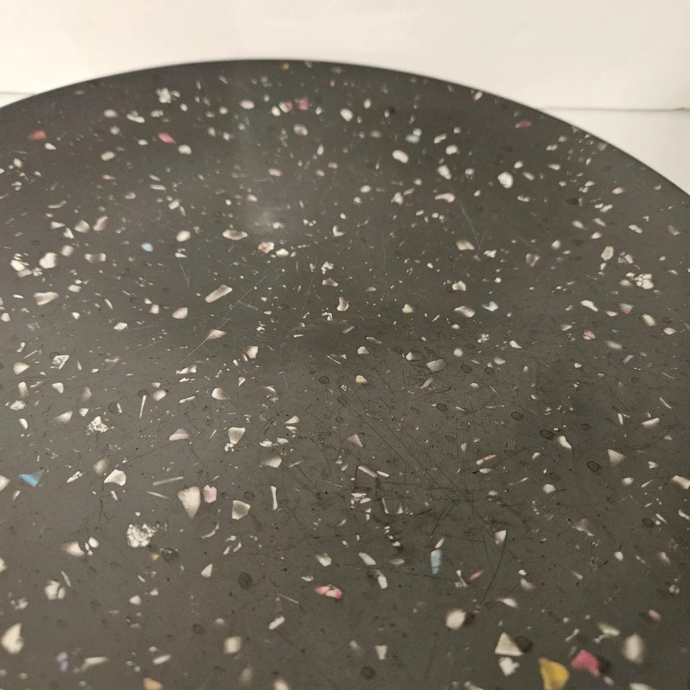 Zak Designs Confetti Black Melamine Plate Set of 4 Recycled‎ 04229-1 Retro *
